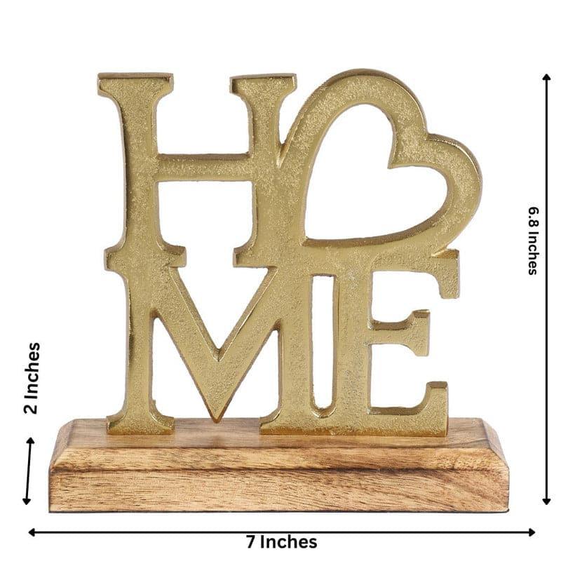 Buy Serene Home Typography Showpiece - Gold Showpieces from Vaaree