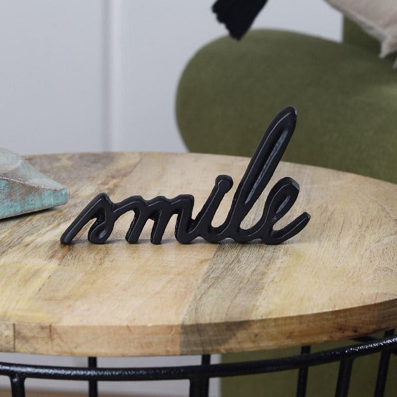 Buy Smile Typography Showpiece - Black Showpieces from Vaaree