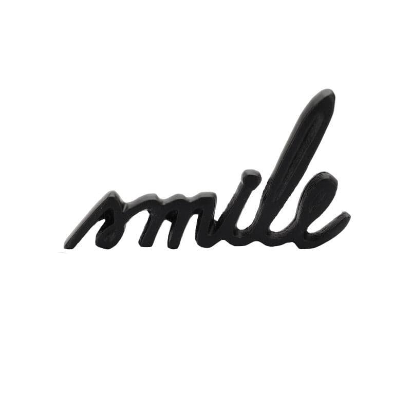 Buy Smile Typography Showpiece - Black Showpieces from Vaaree