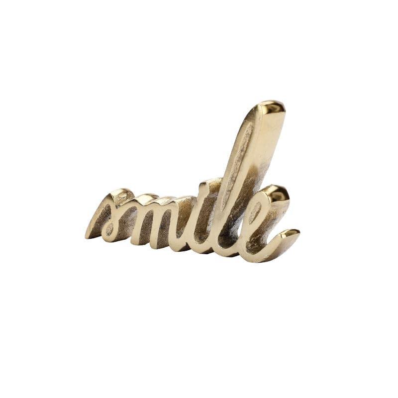 Buy Smile Typography Showpiece - Gold Showpieces from Vaaree