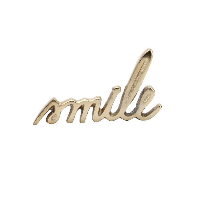 Buy Smile Typography Showpiece - Gold Showpieces from Vaaree