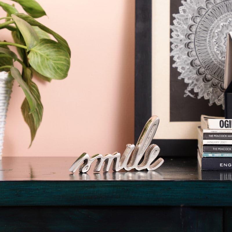 Buy Smile Typography Showpiece - Silver Showpieces from Vaaree