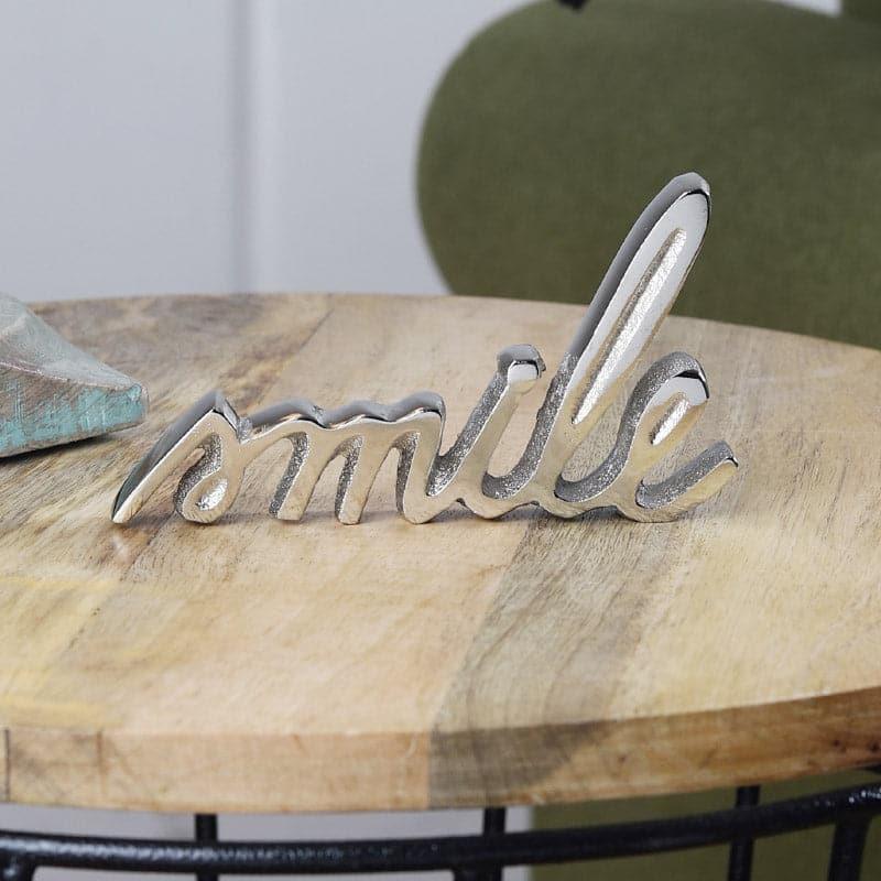 Buy Smile Typography Showpiece - Silver Showpieces from Vaaree