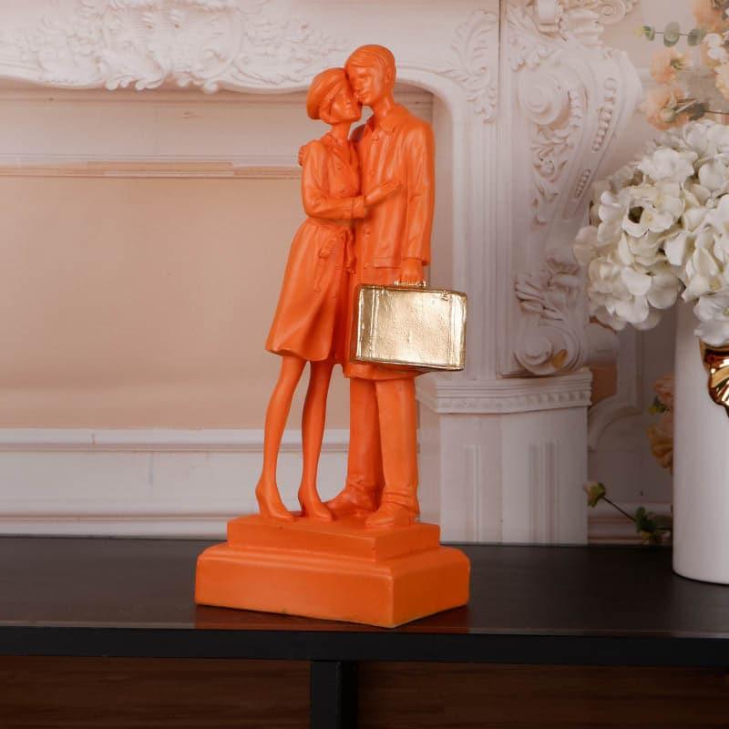 Buy Soulmate Couple Showpiece - Orange Showpieces from Vaaree