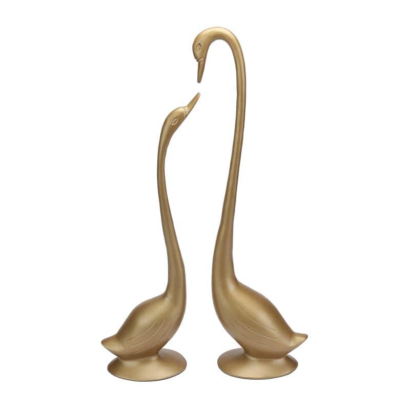 Buy Summer Dale Swan Showpiece (Gold) - Set Of Two Showpieces from Vaaree