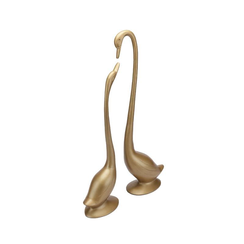 Buy Summer Dale Swan Showpiece (Gold) - Set Of Two Showpieces from Vaaree