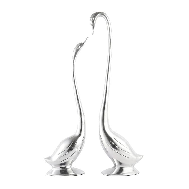 Showpieces - Summer Dale Swan Showpiece (Silver) - Set Of Two
