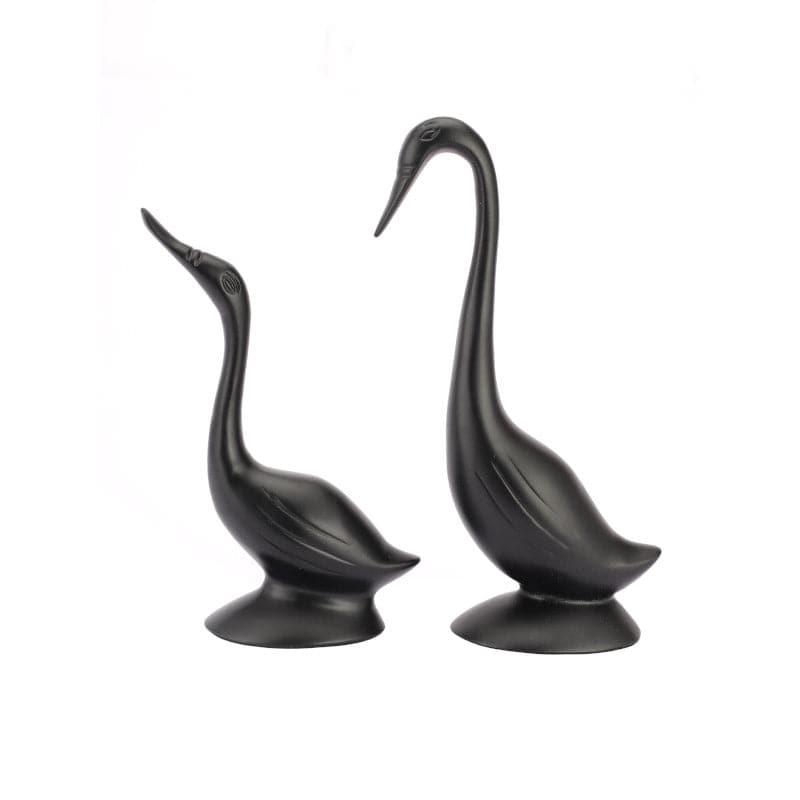 Buy Swan Darling Showpiece (Black) - Set Of Two Showpieces from Vaaree