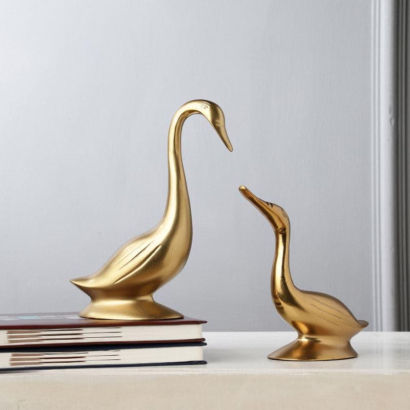 Buy Swan Darling Showpiece (Gold) - Set Of Two Showpieces from Vaaree