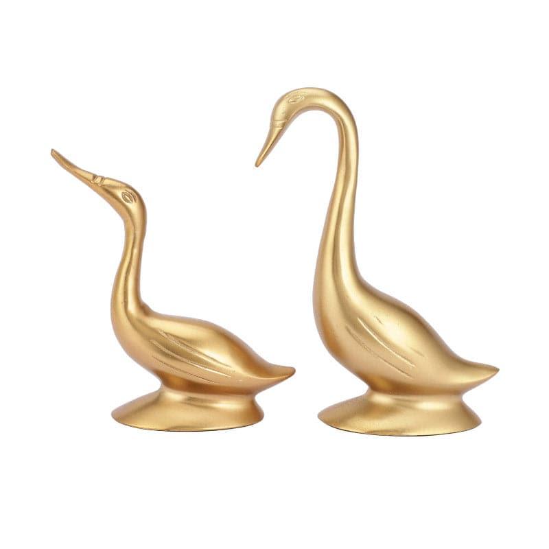 Buy Swan Darling Showpiece (Gold) - Set Of Two Showpieces from Vaaree