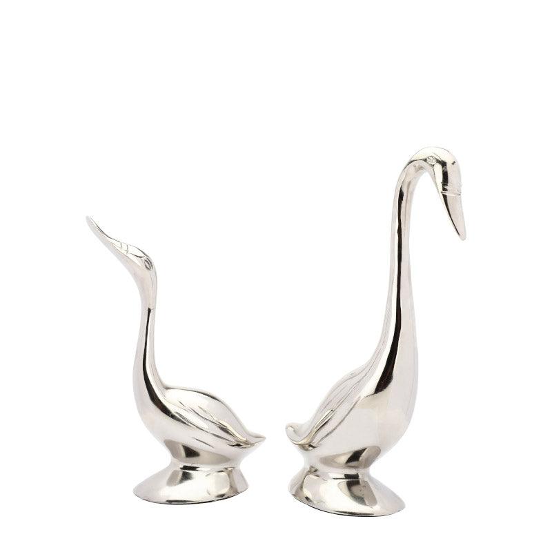 Buy Swan Darling Showpiece (Silver) - Set Of Two Showpieces from Vaaree