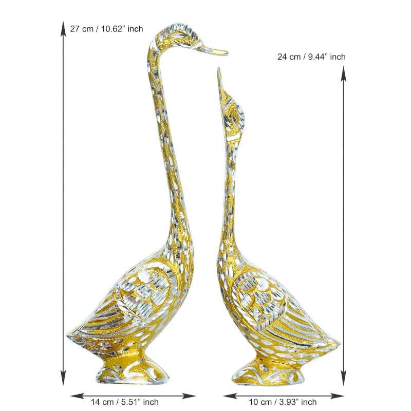 Buy Swan Souls Showpiece (Gold) - Set Of Two Showpieces from Vaaree