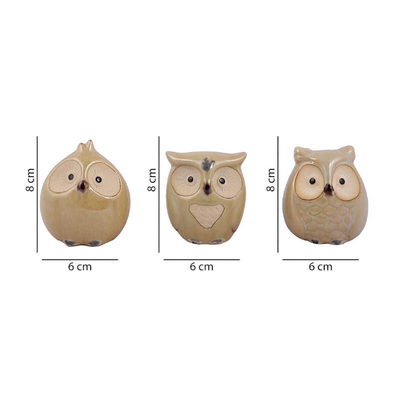 Buy Showpieces - Tesle Owl Showpiece - Set Of Three at Vaaree online