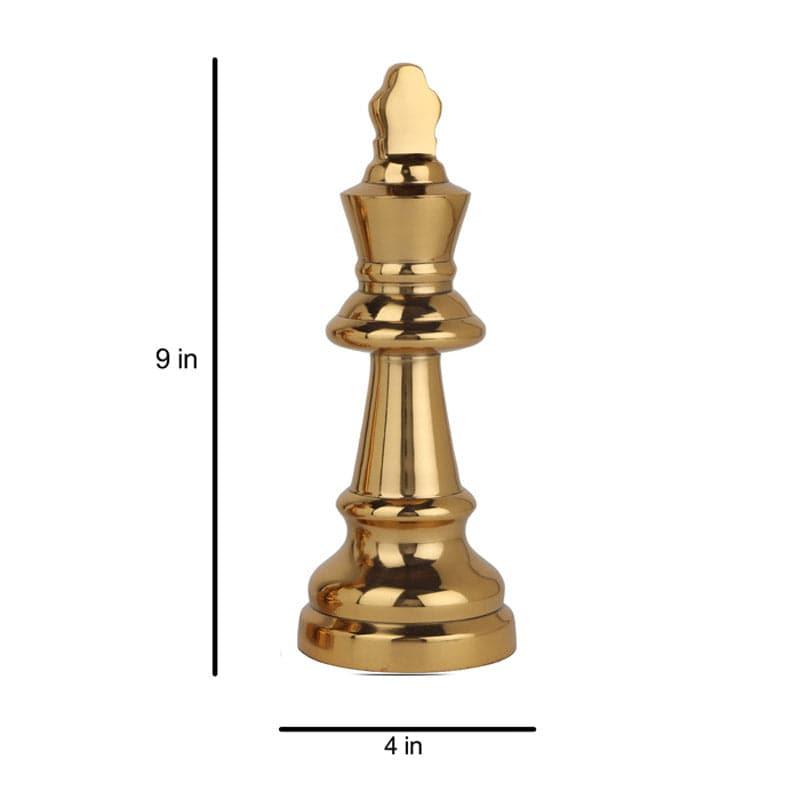 Buy The Chess King Showpiece - Gold Showpieces from Vaaree