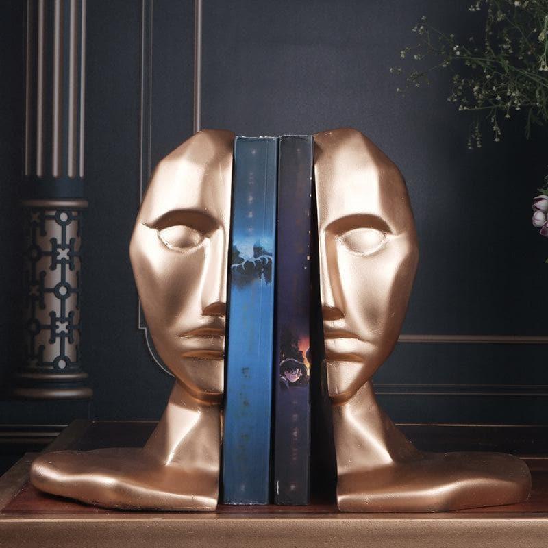 Buy The Human Half Book Ends - Gold Showpieces from Vaaree