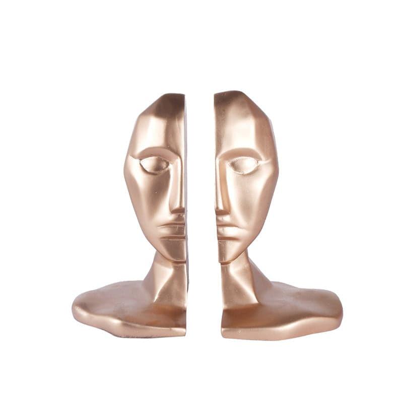 Buy The Human Half Book Ends - Gold Showpieces from Vaaree