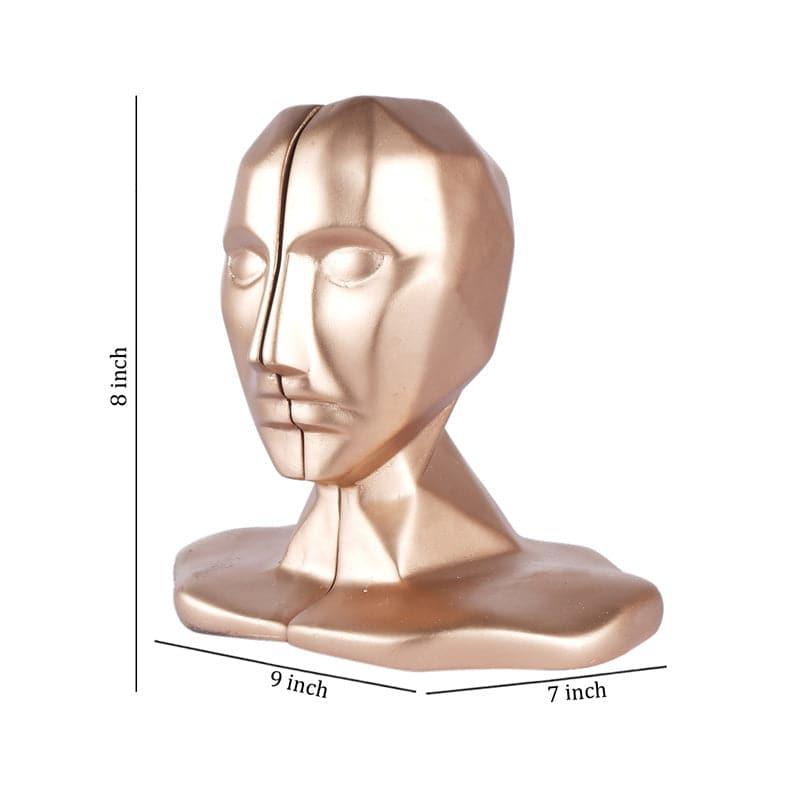Showpieces - The Human Half Book Ends - Gold