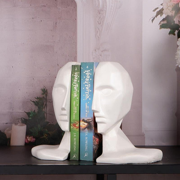 Showpieces - The Human Half Book Ends - White