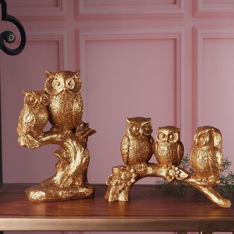 Buy The Owl Parliament Showpiece - Set Of Two Showpieces from Vaaree