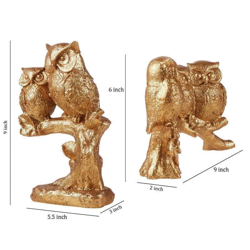 Buy The Owl Parliament Showpiece - Set Of Two Showpieces from Vaaree