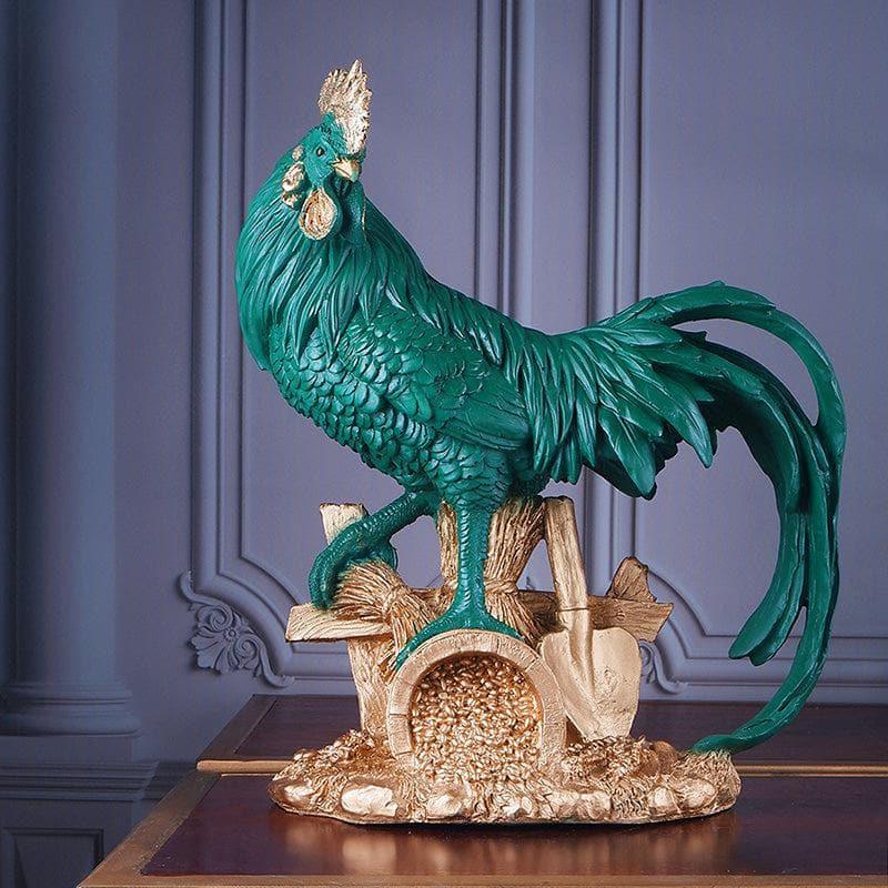 Buy The Rooster Showpiece - Green Showpieces from Vaaree