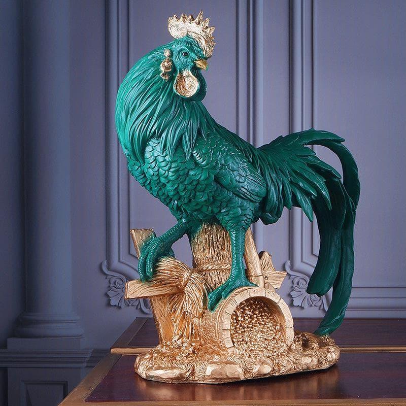 Buy The Rooster Showpiece - Green Showpieces from Vaaree