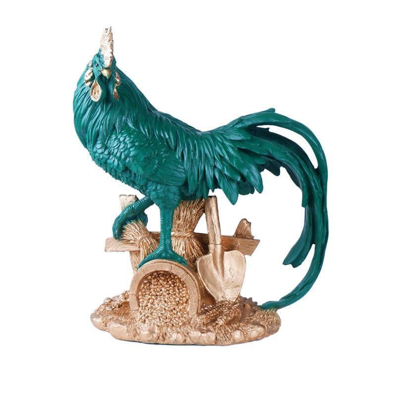 Buy The Rooster Showpiece - Green Showpieces from Vaaree