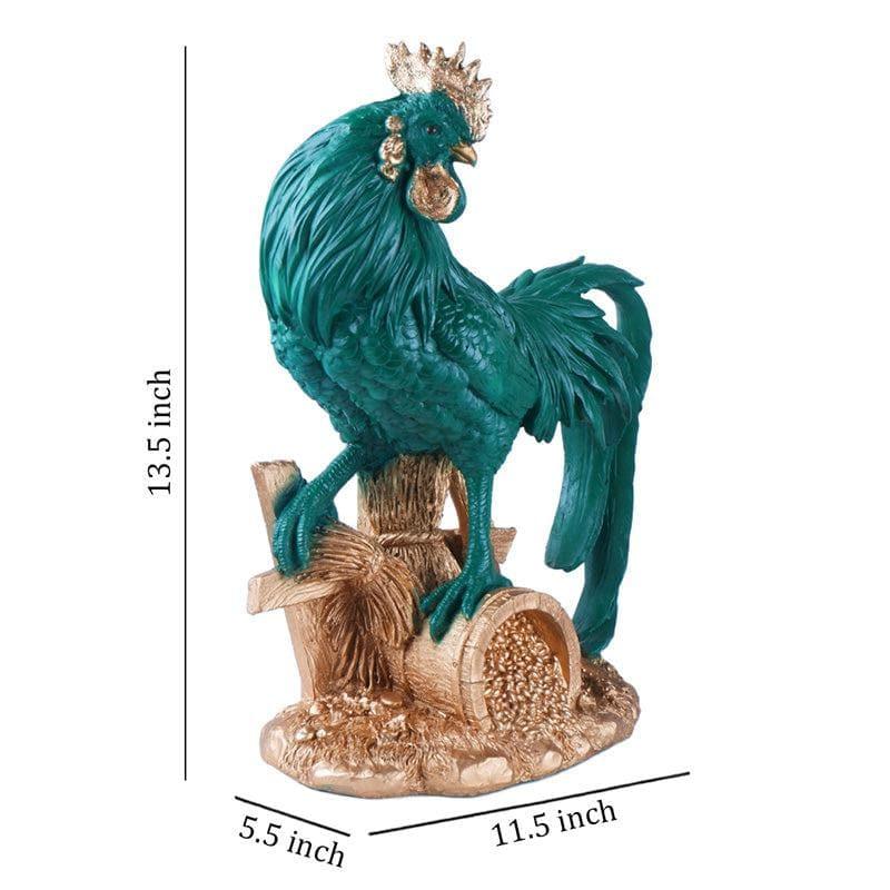 Buy The Rooster Showpiece - Green Showpieces from Vaaree