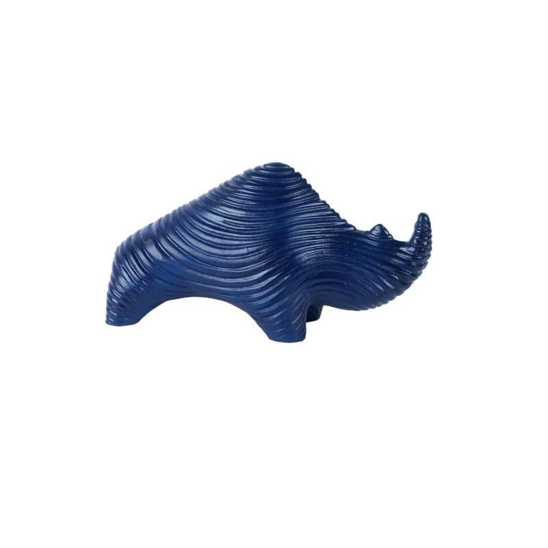 Buy Tomby Rhino Showpiece - Blue Showpieces from Vaaree