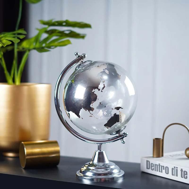 Buy Travelogue Globe - Silver Showpieces from Vaaree