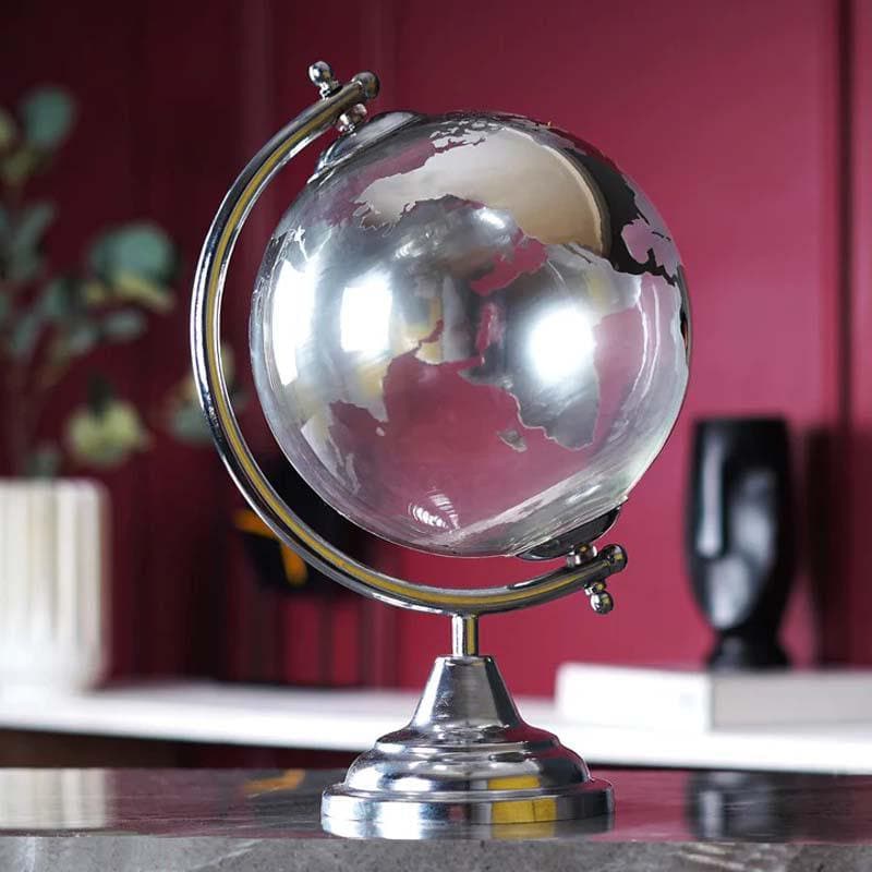 Buy Travelogue Globe - Silver Showpieces from Vaaree