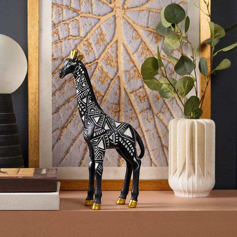 Buy Tribal Grandeur Giraffe Showpiece - Black Showpieces from Vaaree