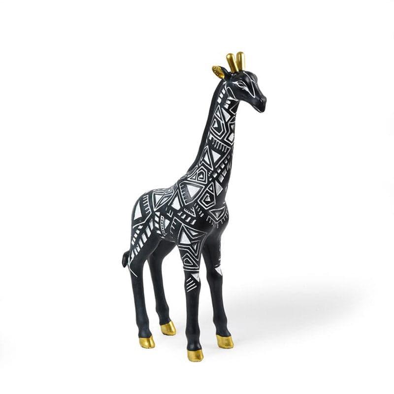Showpieces - Tribal Grandeur Giraffe Showpiece - Black