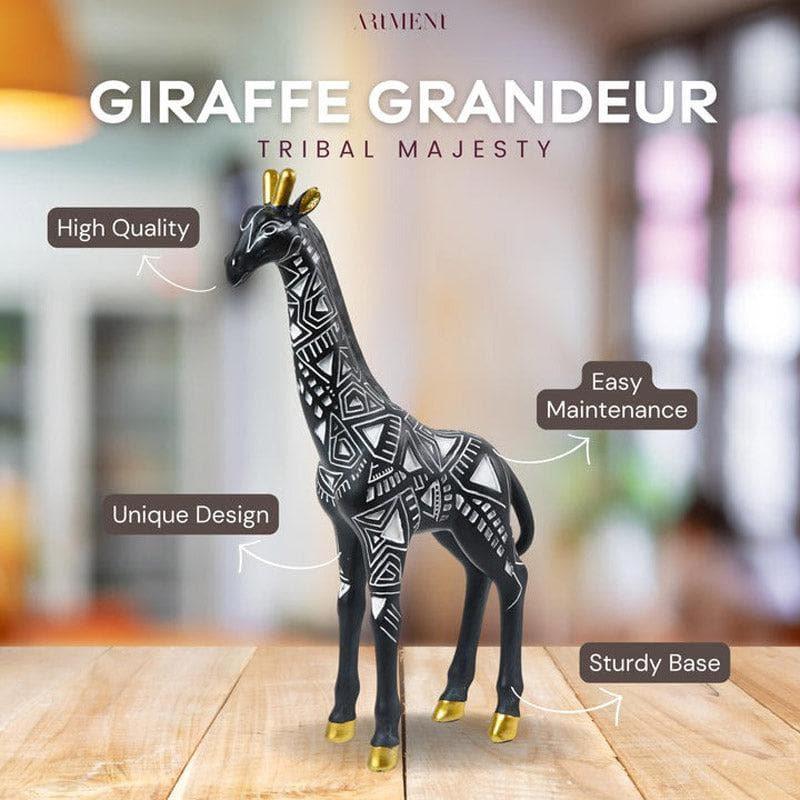 Buy Tribal Grandeur Giraffe Showpiece - Black Showpieces from Vaaree