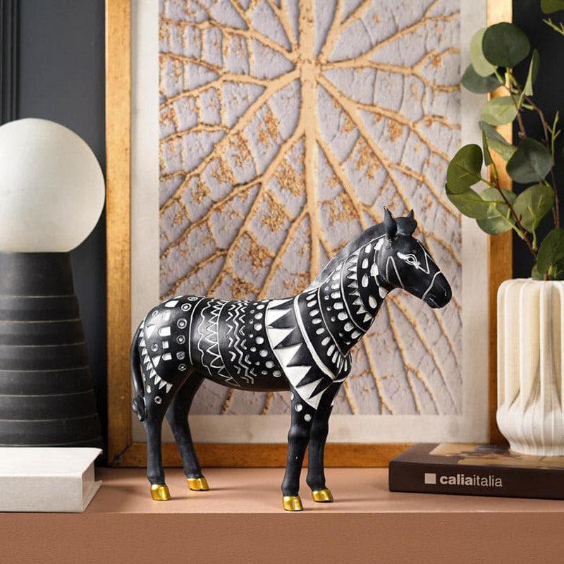 Buy Tribal Grandeur Horse Showpiece - Black Showpieces from Vaaree