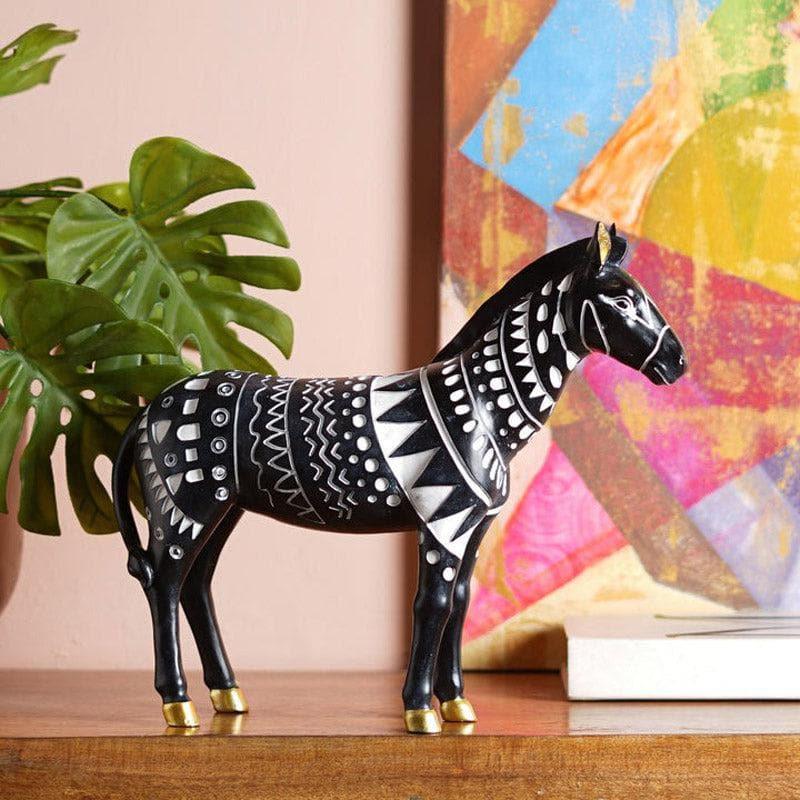 Buy Tribal Grandeur Horse Showpiece - Black Showpieces from Vaaree