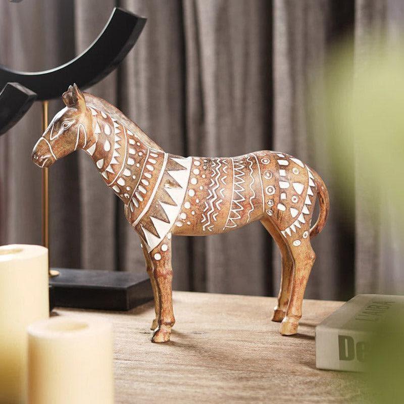 Buy Tribal Grandeur Horse Showpiece - Brown Showpieces from Vaaree