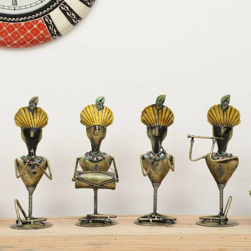 Buy Tribal Musical Symphony Showpiece - Set Of Four Showpieces from Vaaree