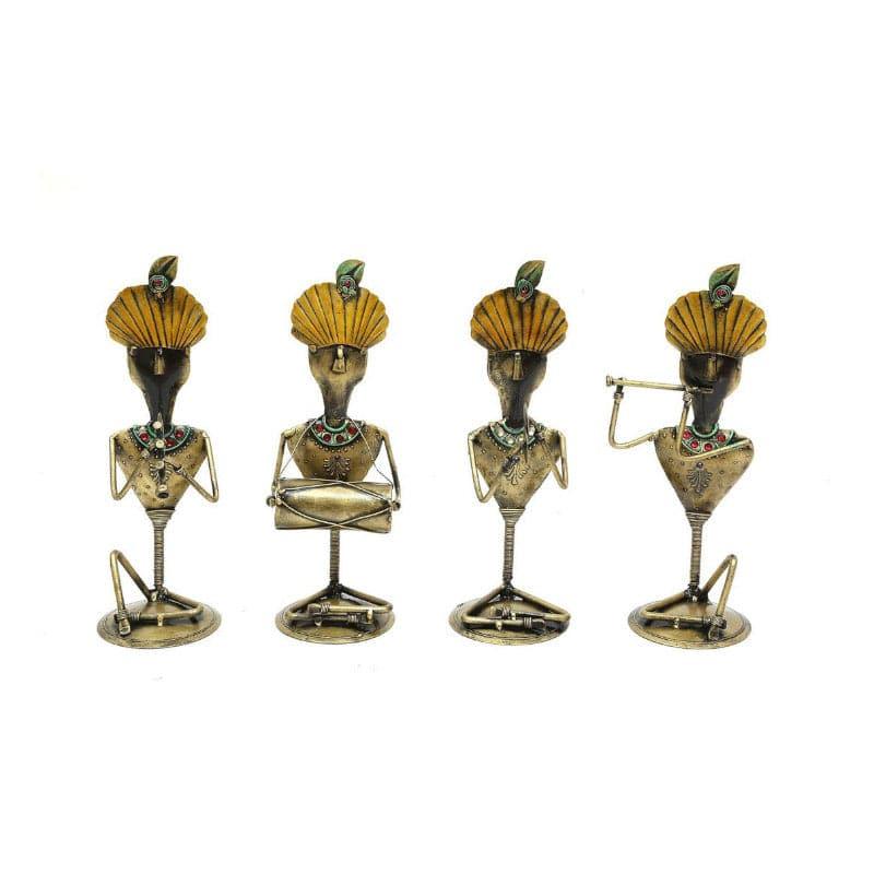 Buy Tribal Musical Symphony Showpiece - Set Of Four Showpieces from Vaaree