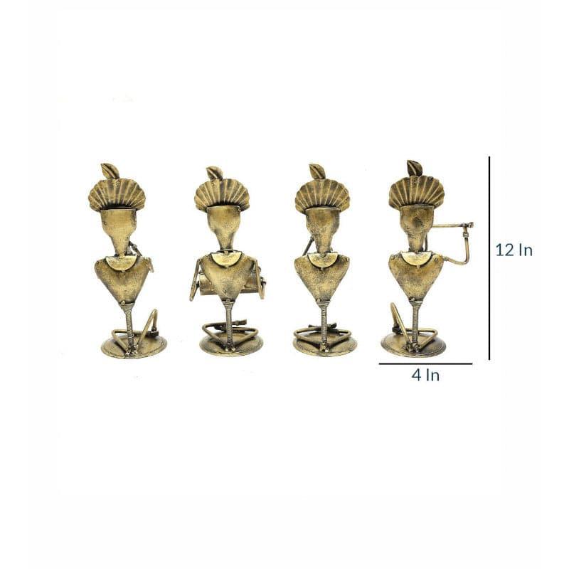 Buy Tribal Musical Symphony Showpiece - Set Of Four Showpieces from Vaaree