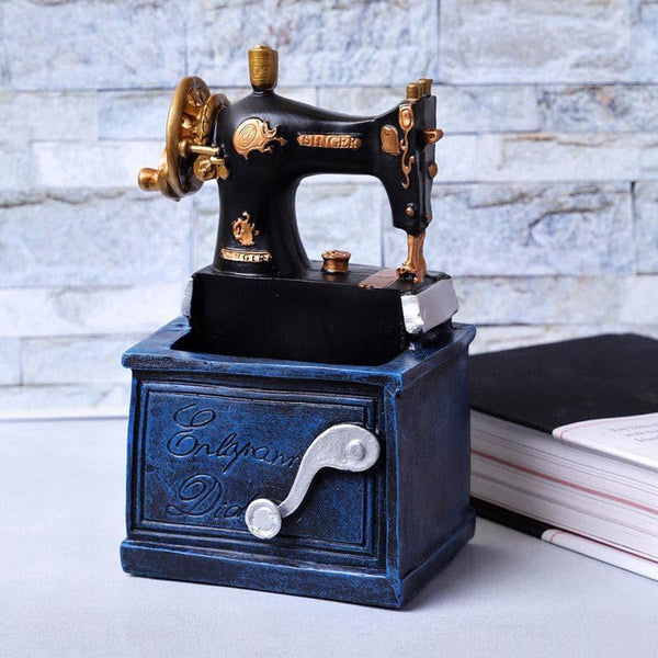 Buy Showpieces - Vintage Sew Table Accent - Navy Blue at Vaaree online