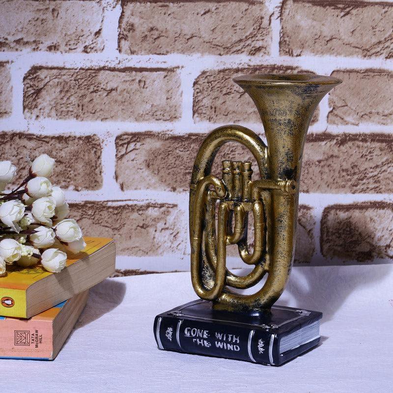 Buy Vintage Trumpet Table Accent - Gold Showpieces from Vaaree