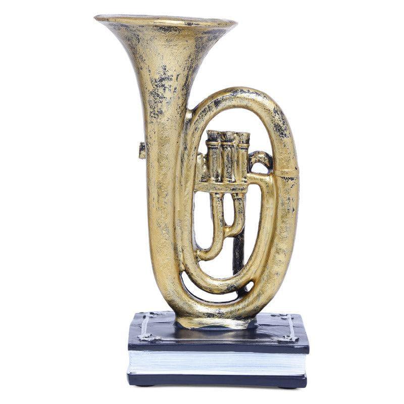 Showpieces - Vintage Trumpet Table Accent - Gold