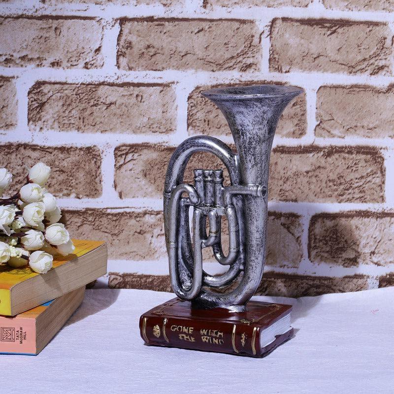 Buy Vintage Trumpet Table Accent - Silver Showpieces from Vaaree