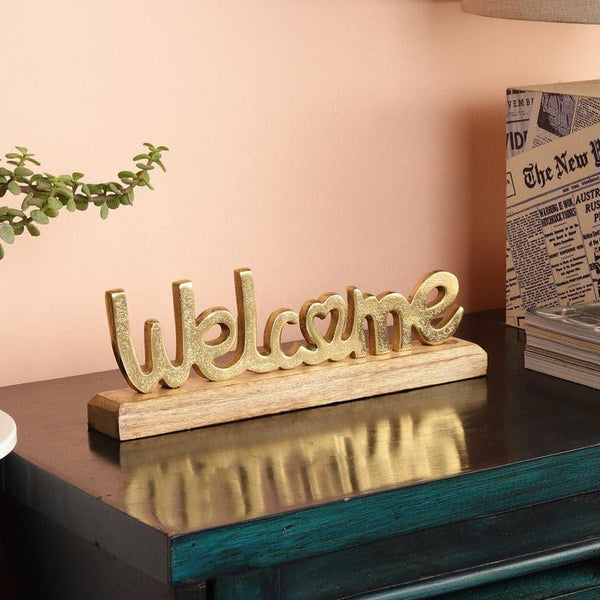 Showpieces - Warm Welcome Typography Showpiece - Gold