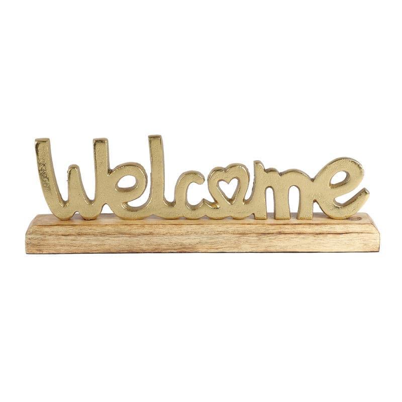 Showpieces - Warm Welcome Typography Showpiece - Gold