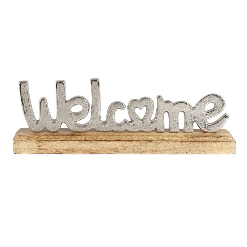 Buy Warm Welcome Typography Showpiece - Silver Showpieces from Vaaree