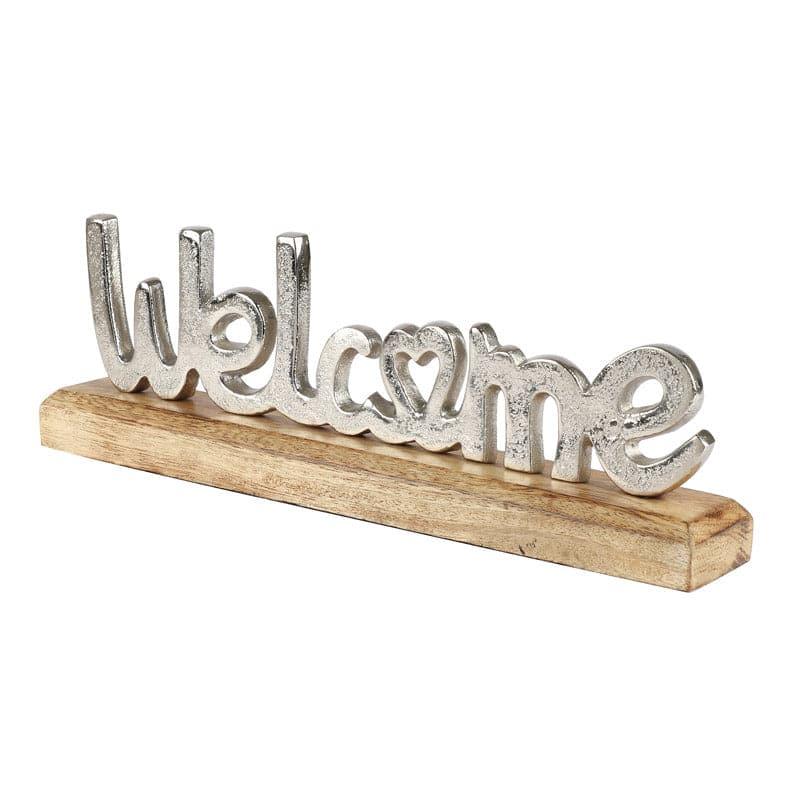 Buy Warm Welcome Typography Showpiece - Silver Showpieces from Vaaree