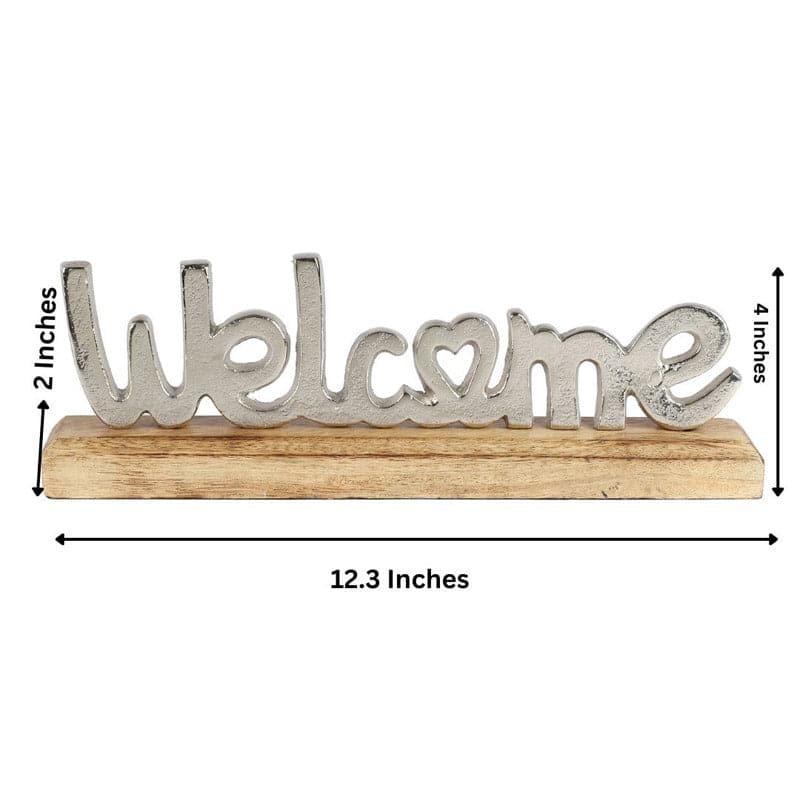 Buy Warm Welcome Typography Showpiece - Silver Showpieces from Vaaree