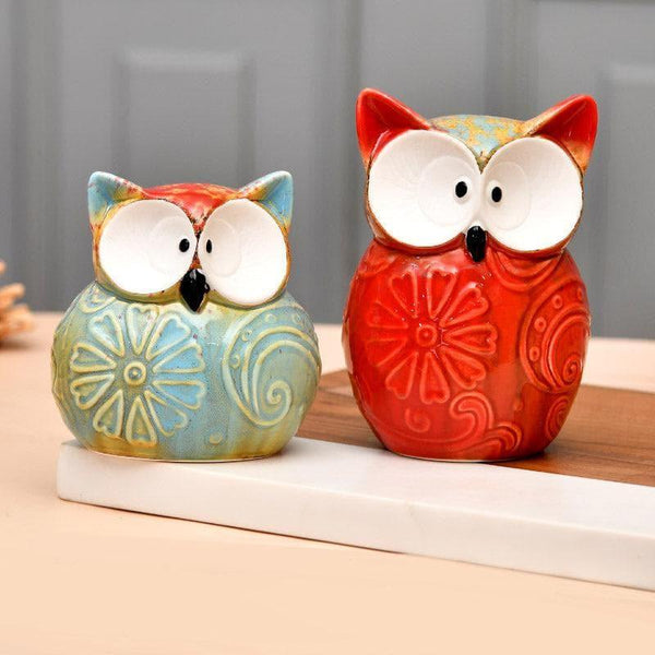 Buy Showpieces - Whimsy Owlery - Set Of Two at Vaaree online